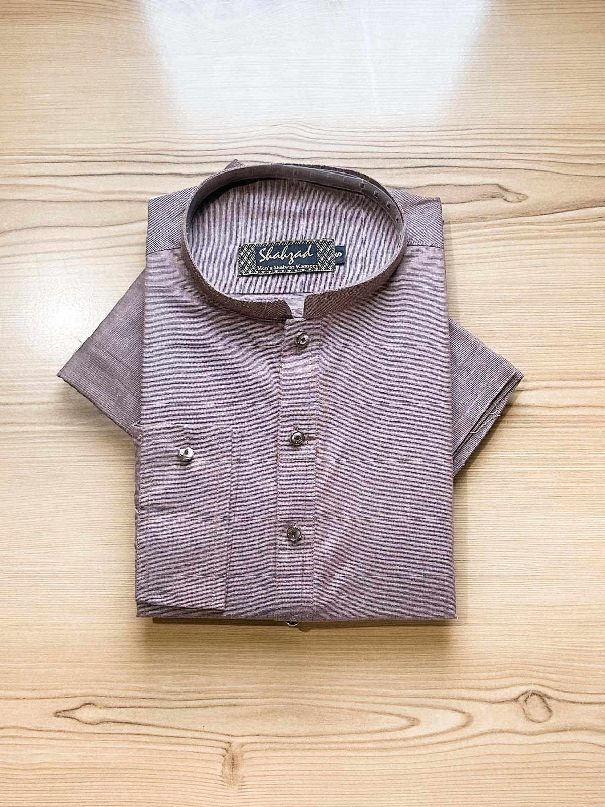 975-5 Purple Stitched Suit Sherwani Collar Kameez Shalwar For Men MSK442
