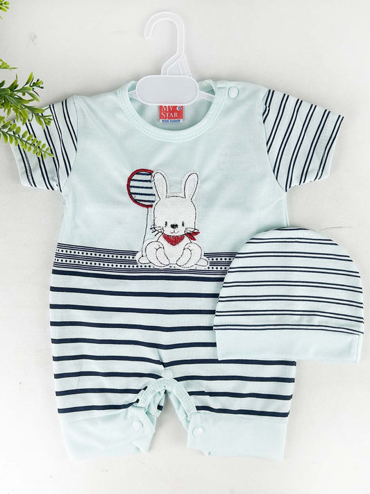 0Mth - 3Mth Ferozi Romper with Cap For Newborn HG NBR133