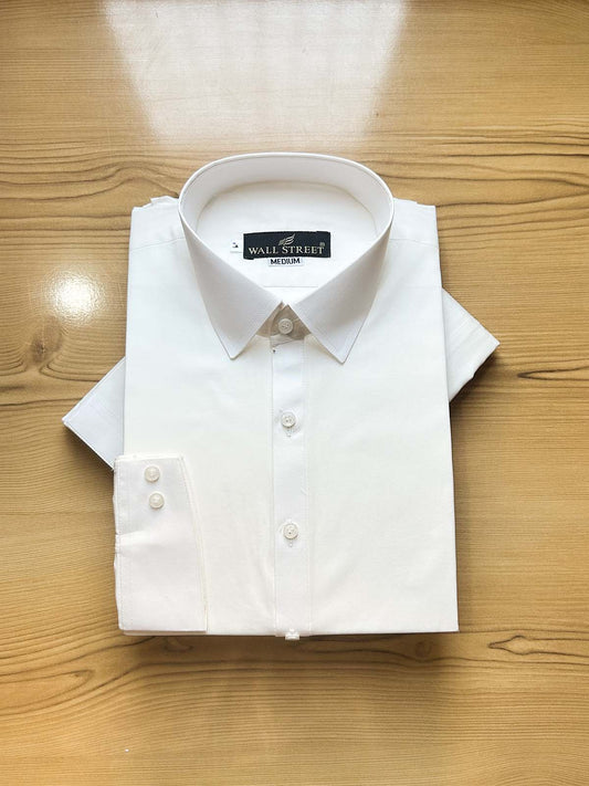955-5 MSK471 Off White Stitched Suit Shirt Collar Kameez Shalwar For Men