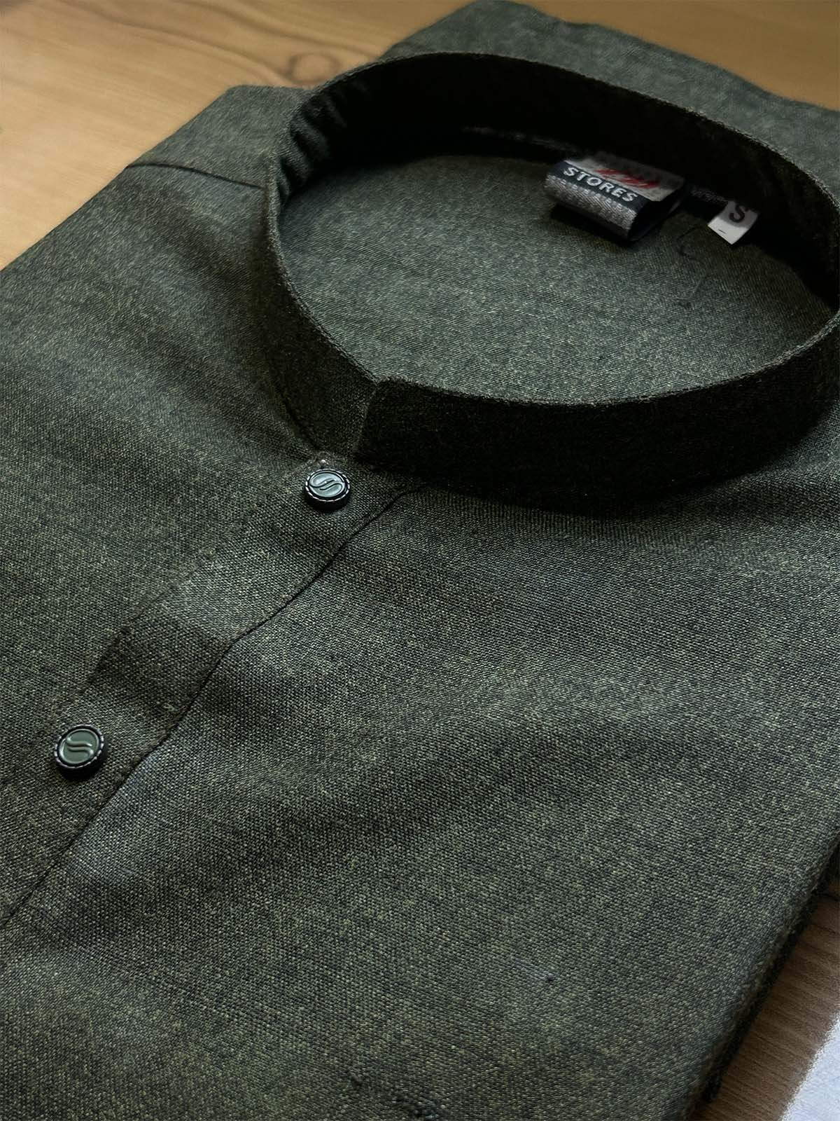 823-7 Woollen Stitched Suit Kameez Shalwar For Men MSK311