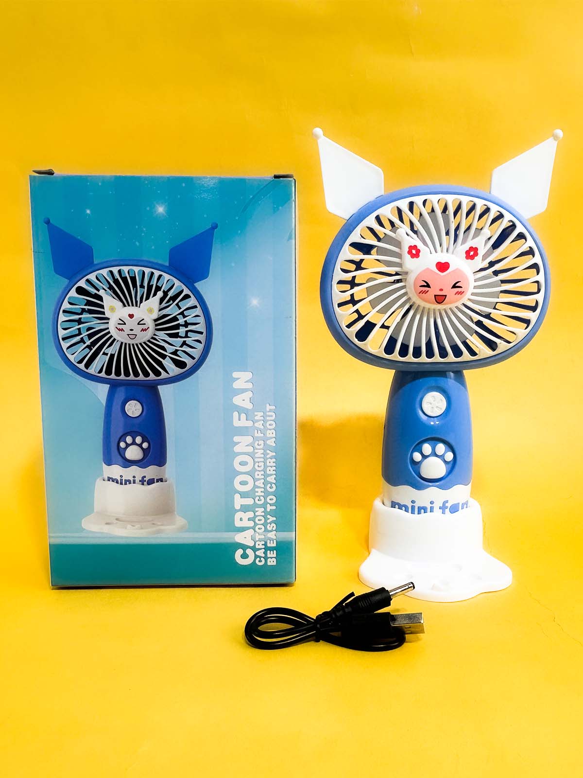 608 White Rechargeable Mini Portable Fan KTY197
