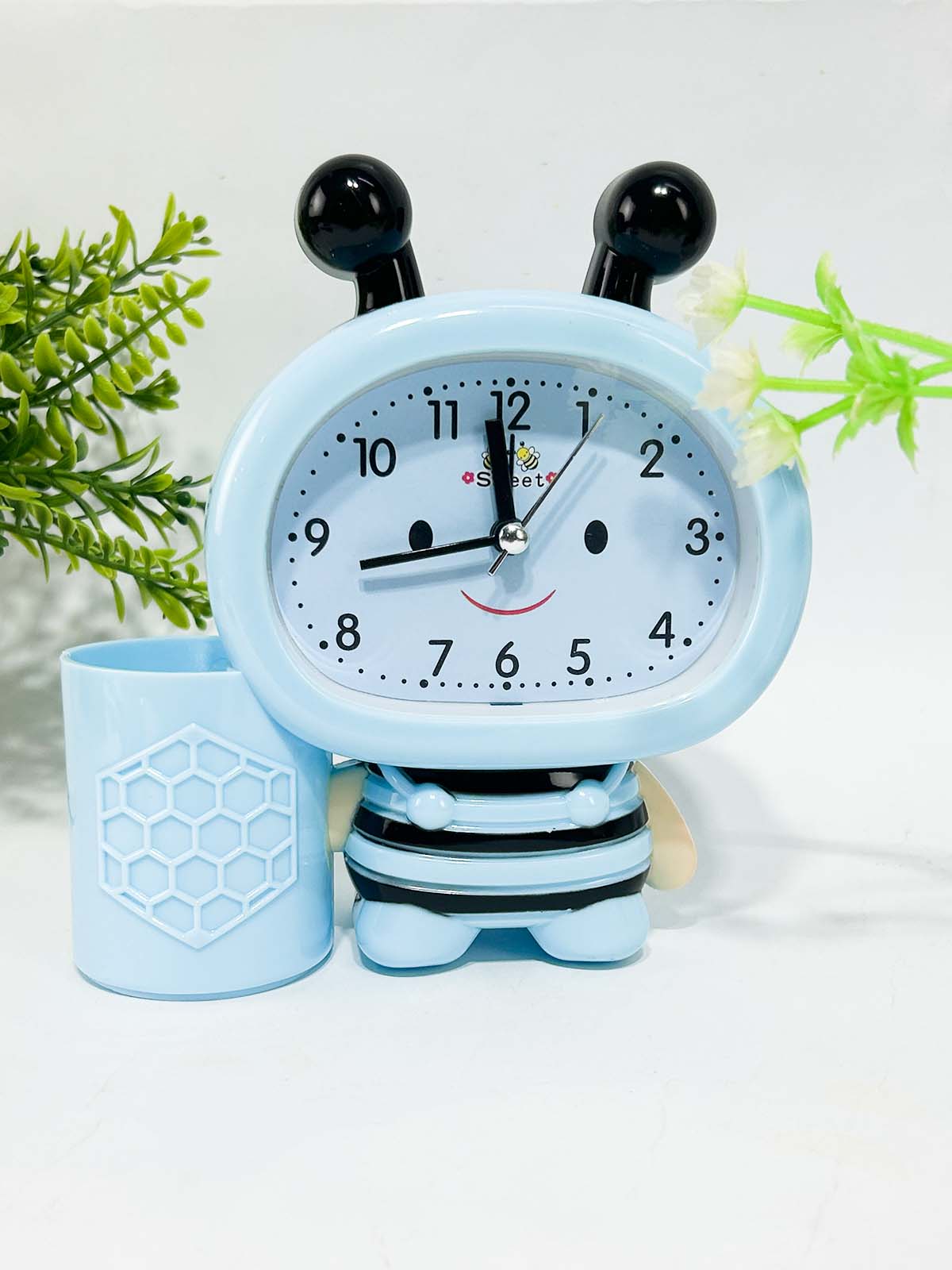 Blue Kids Study Table Alarm Clock WTB42