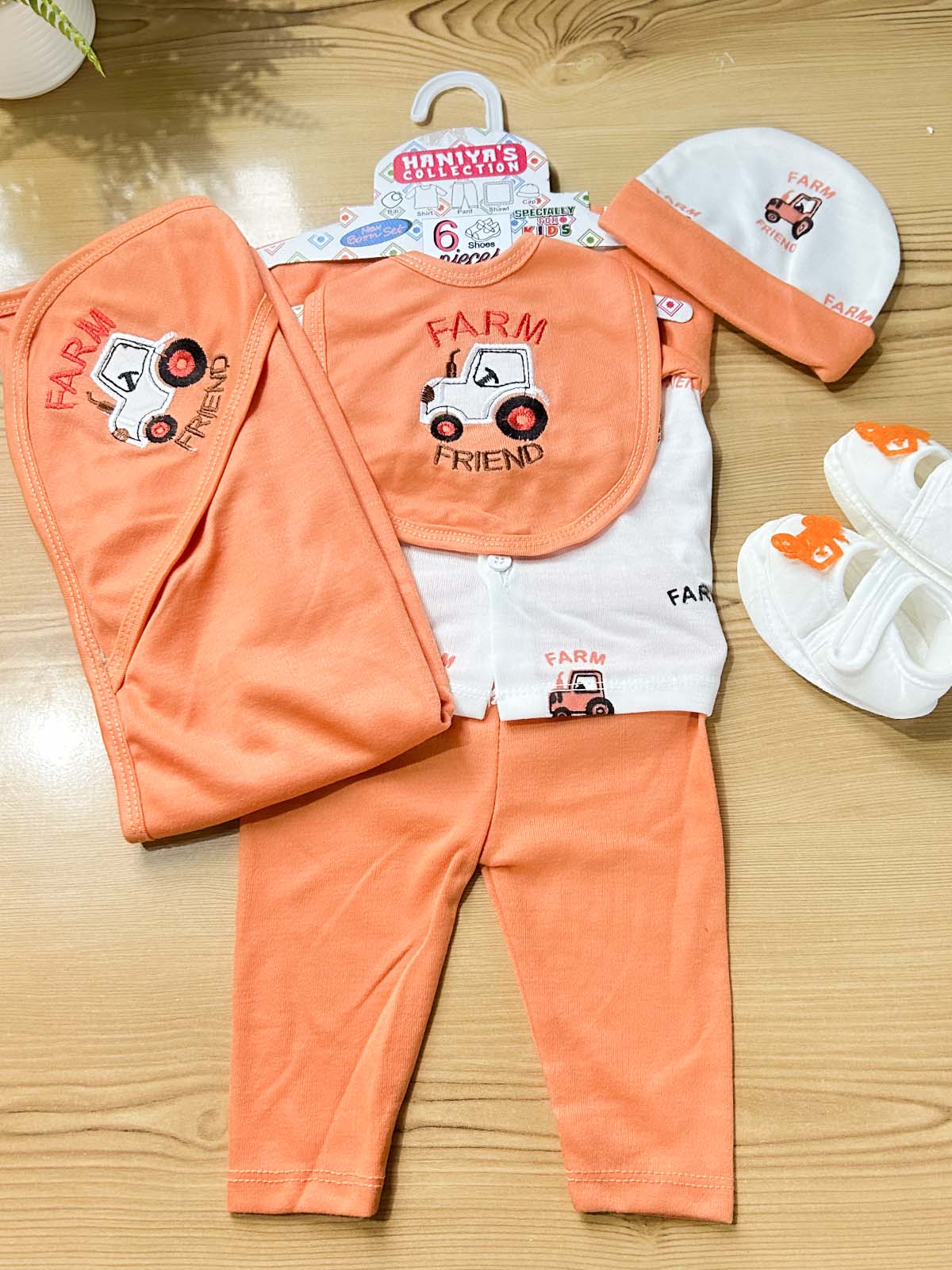 0Mth - 3Mth Orange 6Pcs Gift Set For Newborn HG NBGS364