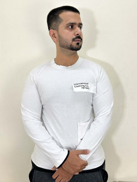 White Full Sleeve T-Shirt For Men MTS400
