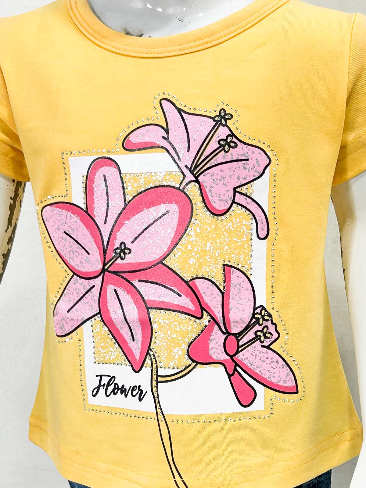1Yr - 4Yrs Lilies Dark Yellow Suit For Girls SK GS414