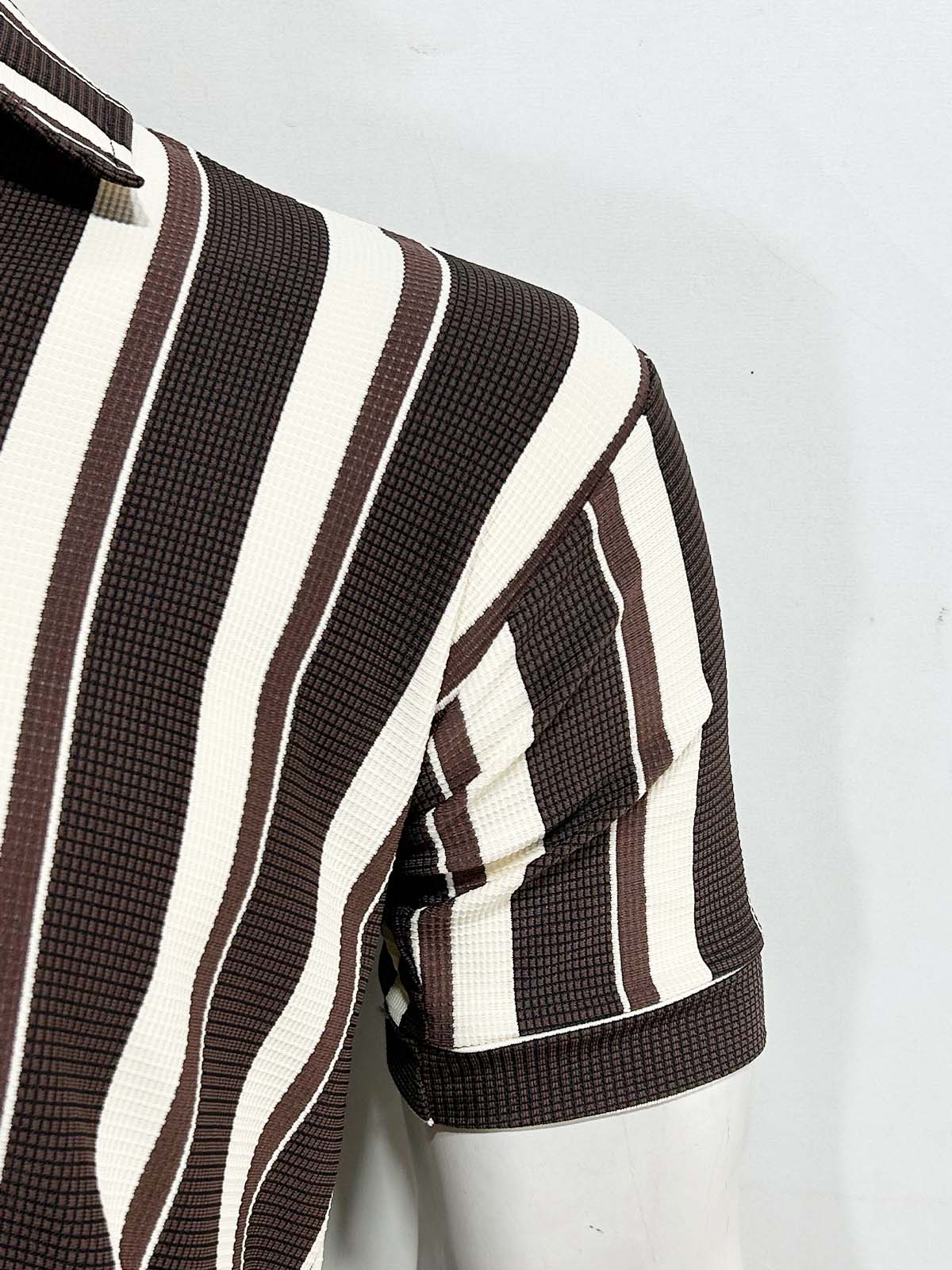 Brown Old Money Polo T-Shirt For Men MTS478