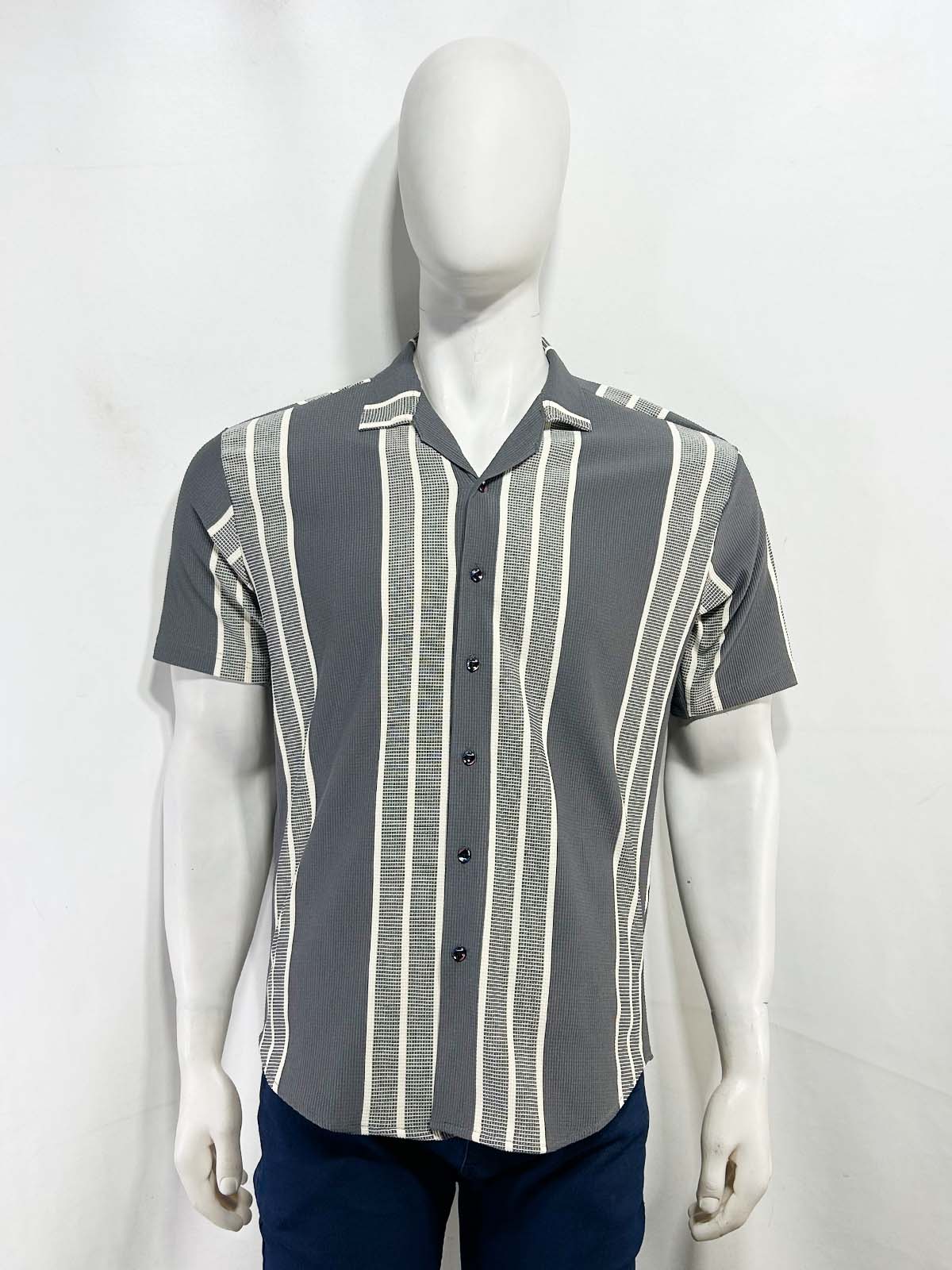 Grey Old Money Shirt For Men MCS113