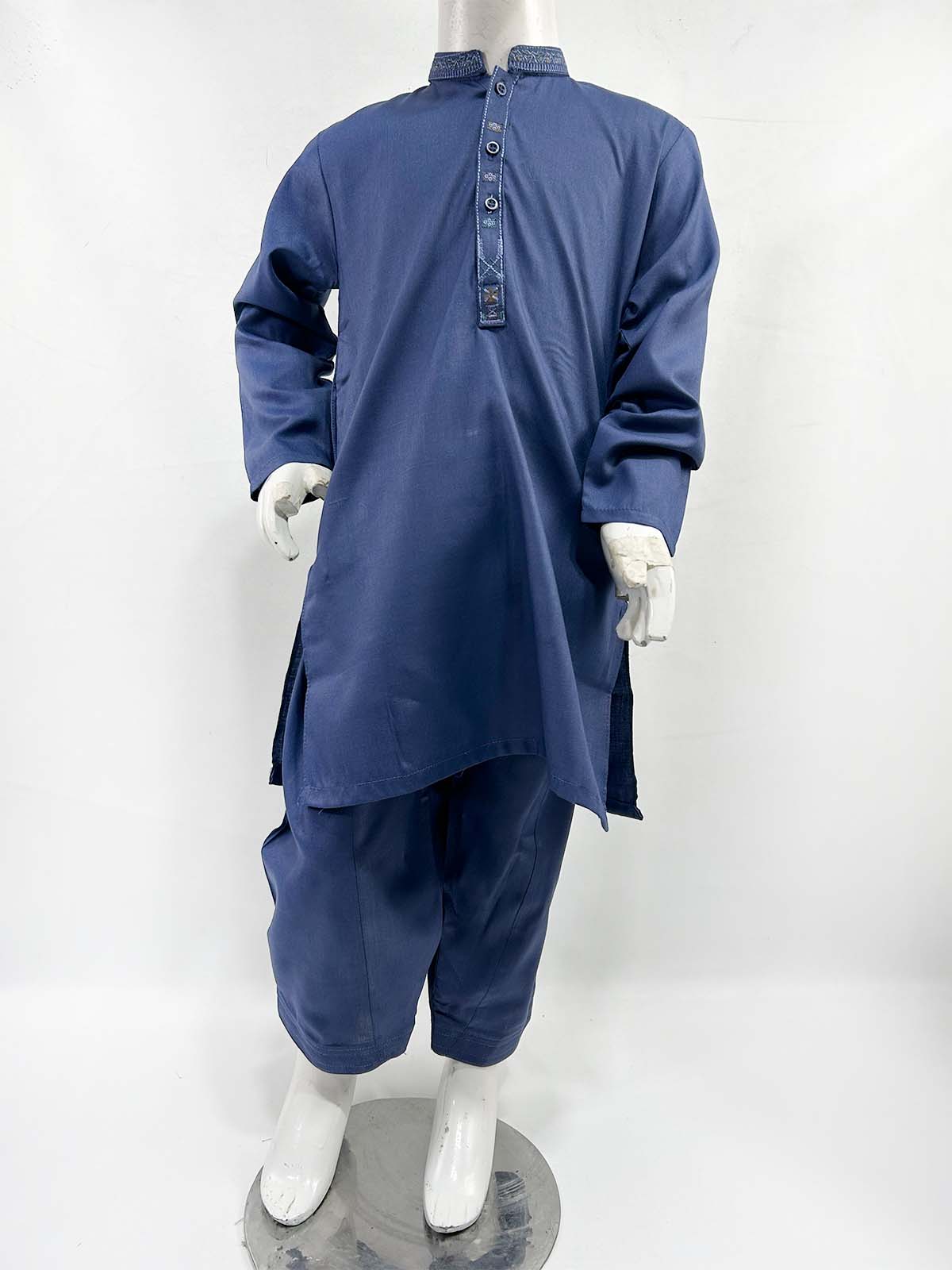 2Yrs - 17Yrs Dark Blue Kameez Shalwar Suit For Boys AM BKS171