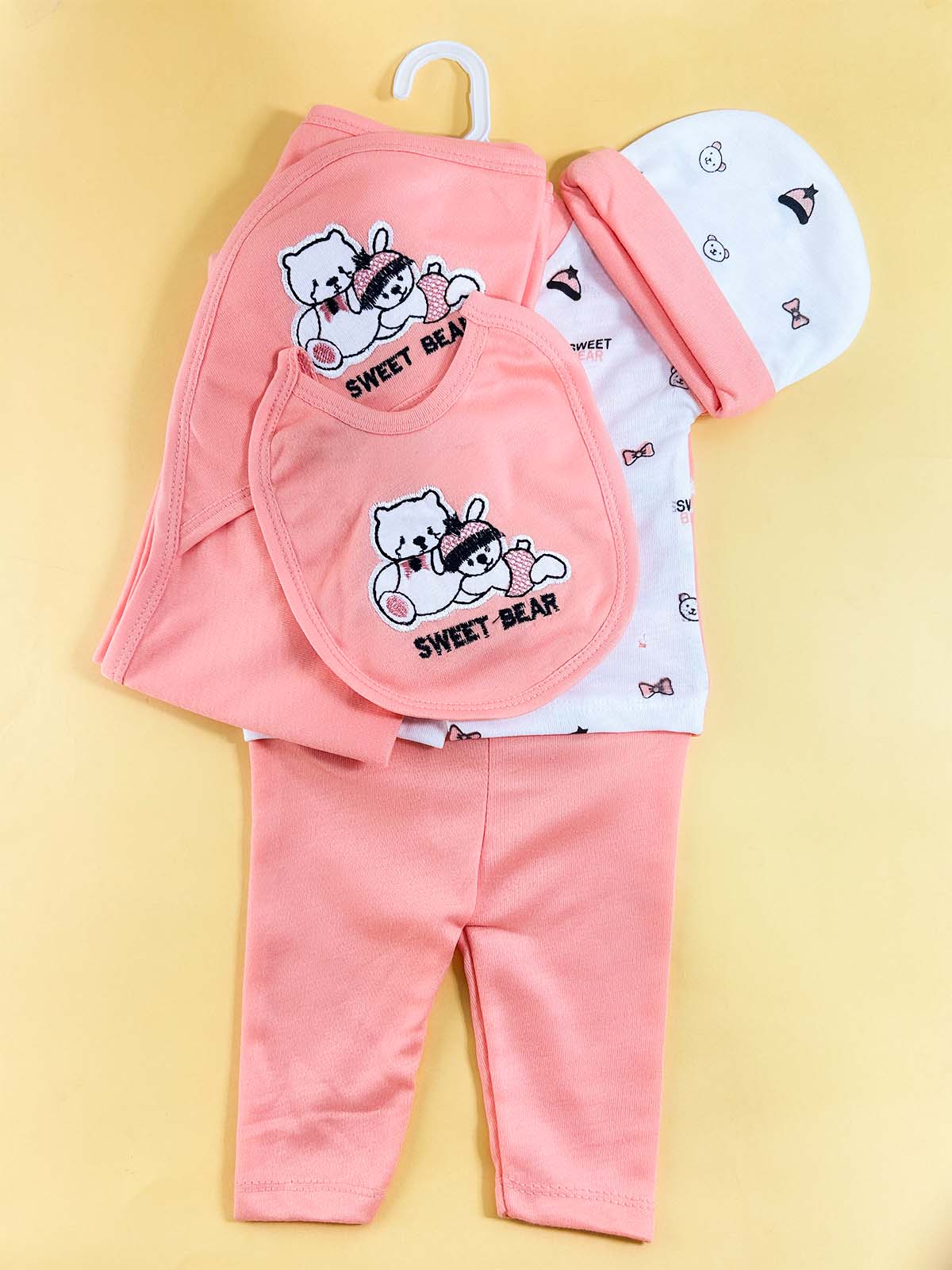 0Mth - 3Mth Pink 5Pcs Gift Set For Newborn HG NBGS311