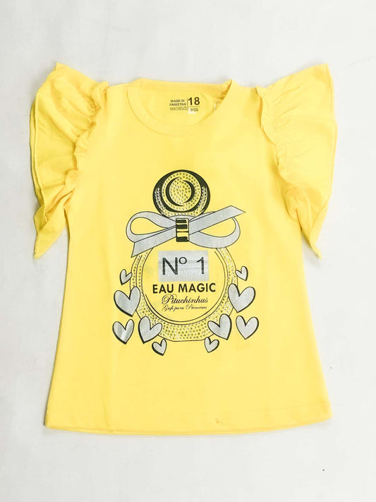 2Yrs - 7Ys N1 Yellow T-Shirt For Girls SK GTS123