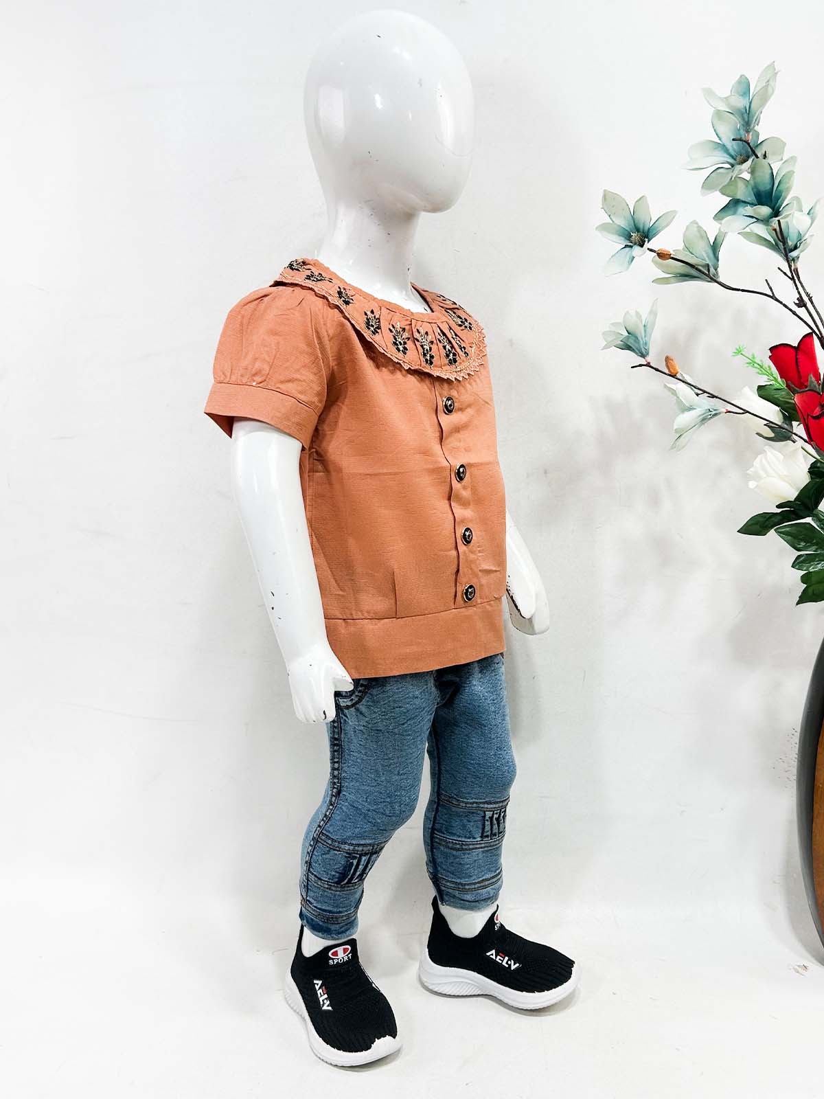 1Yr - 4Yrs Brown Suit For Girls OP GS430