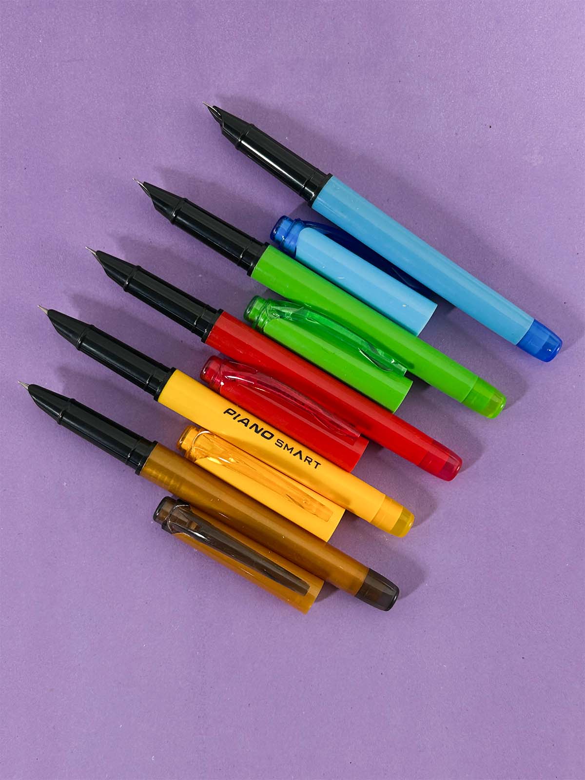 Pack Of 5 Multicolor Piano Smart Ink Pen PB241