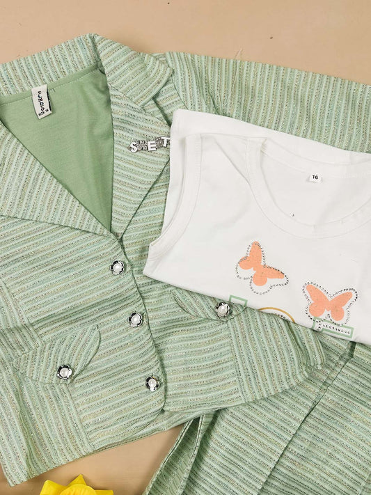 1Yr - 4Yrs Green Suit For Girls TG GS466