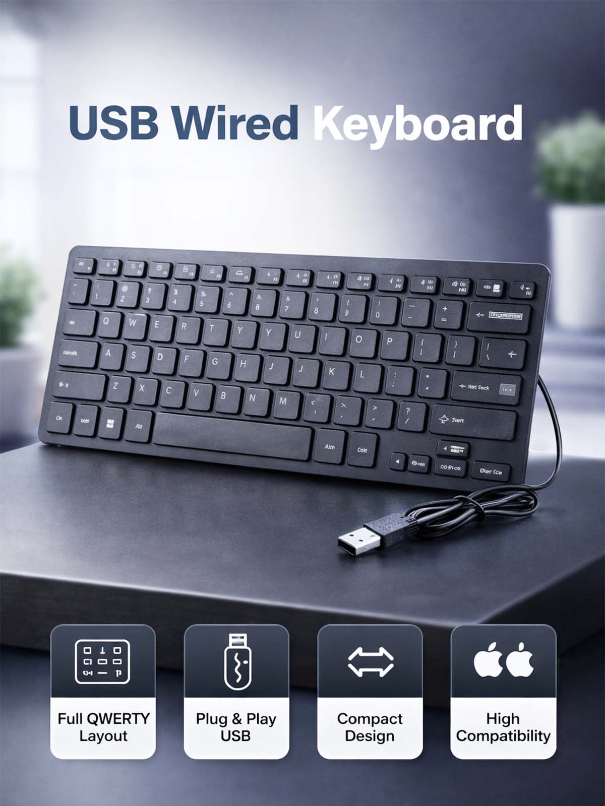 K-1000 Mini Keyboard Mac+Pc MA95