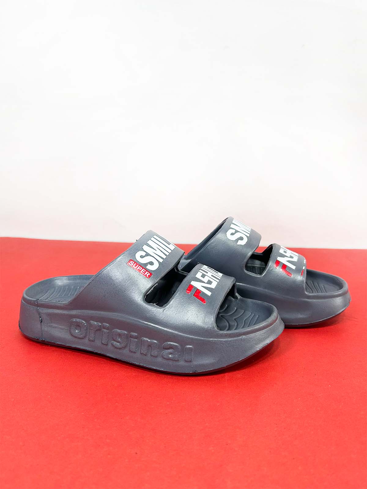 4Yrs - 13Yrs Grey Casual Soft Slippers for Kids KS30