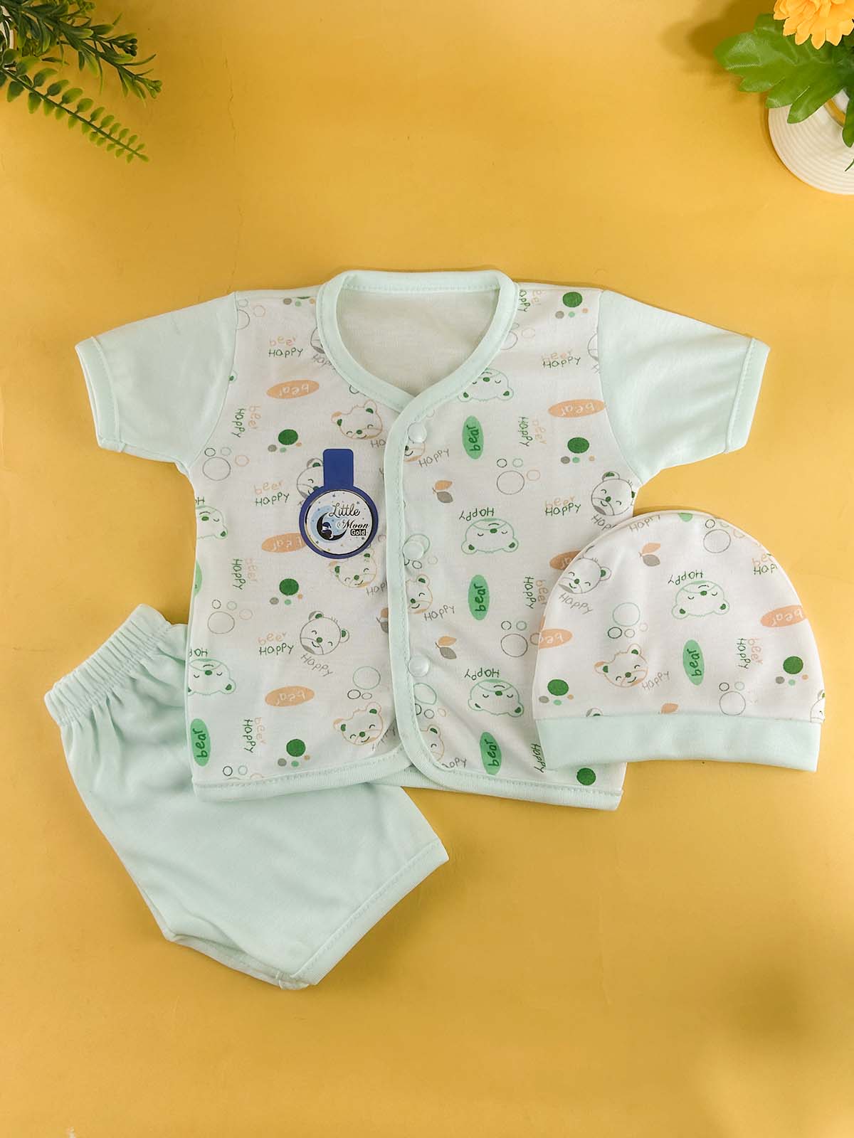 0Mth - 3Mth Pack of 3 Multicolor Suit For Newborns 03