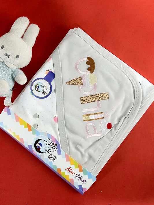 Ophia Grey Wrapping Sheet for Newborn NWS60