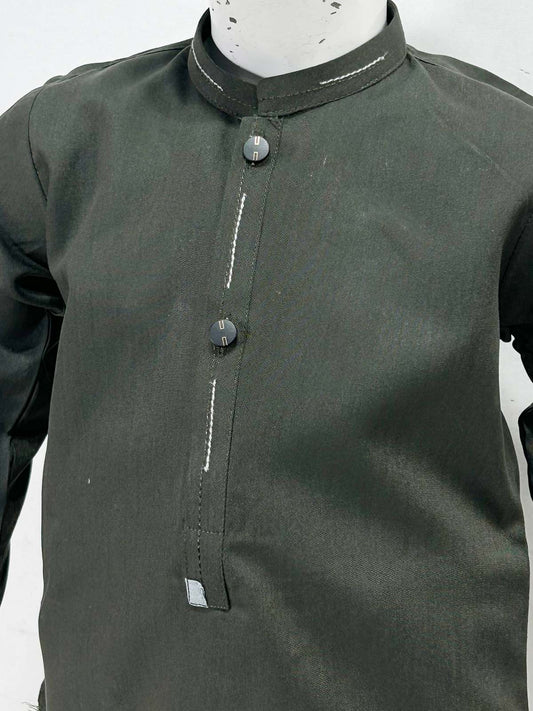 918 2Yrs - 16Yrs Green Kameez Shalwar Suit For Boys AM BKS181