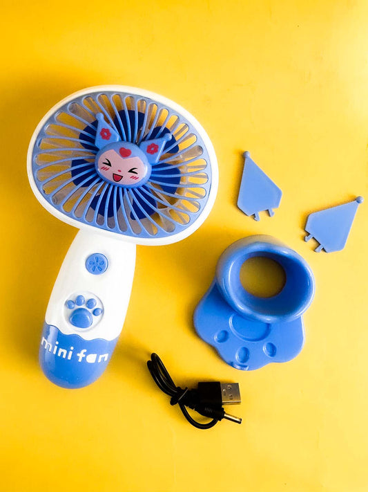 608 Blue Rechargeable Mini Portable Fan KTY198