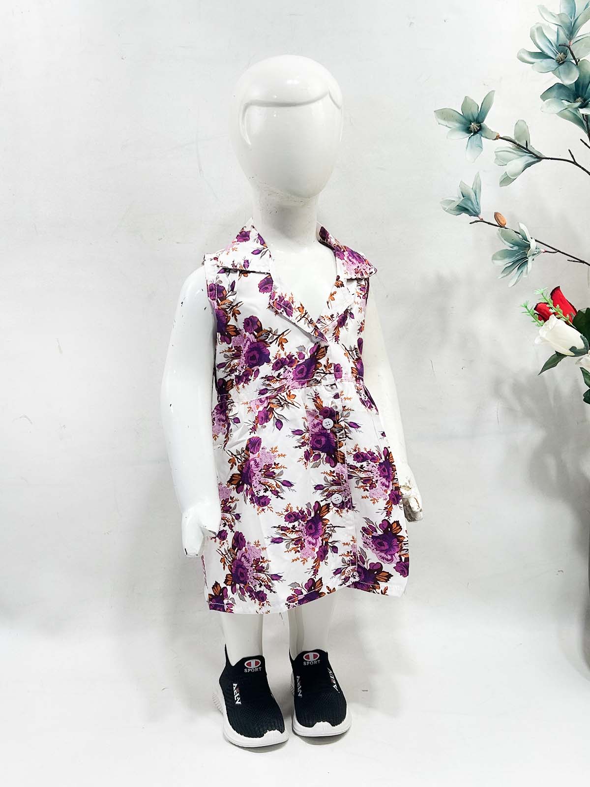 1Yr - 9Yrs Purple Frock For Girls NG GF45