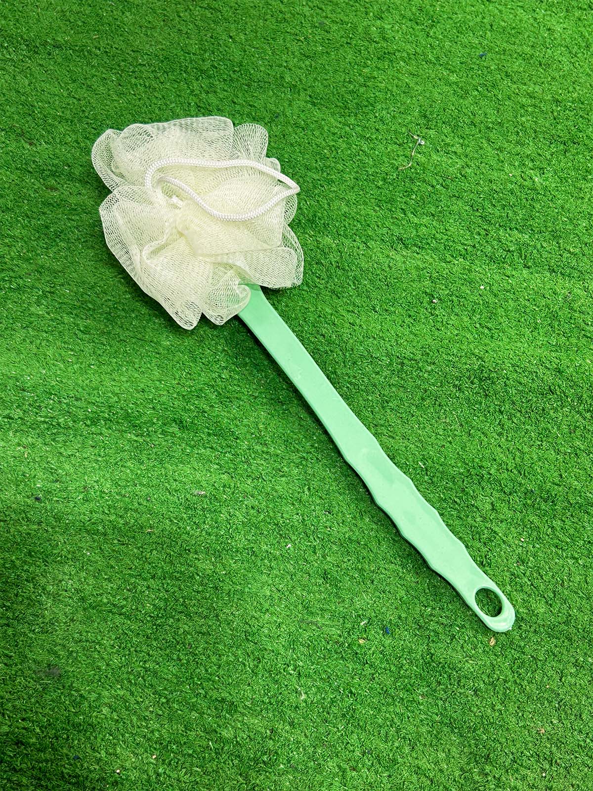 Multicolor 2 In 1 Bathing Scrubbing Long Handle Brush with Loofah D101