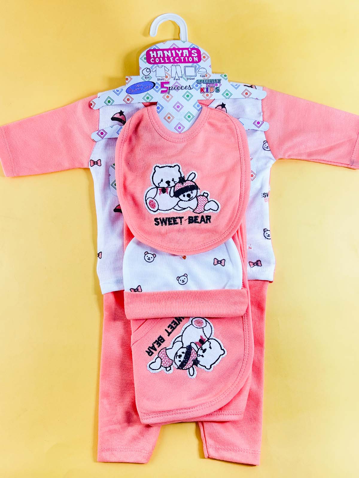 0Mth - 3Mth Pink 5Pcs Gift Set For Newborn HG NBGS311