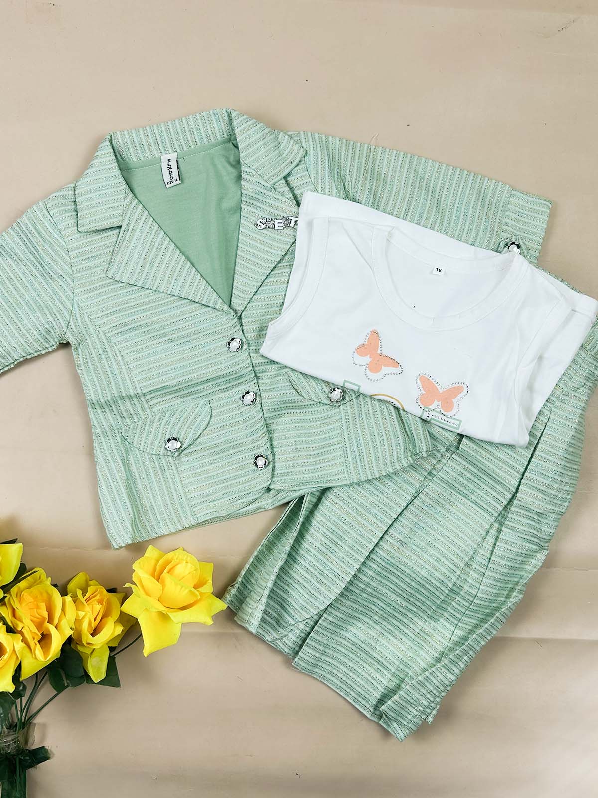 1Yr - 4Yrs Green Suit For Girls TG GS466