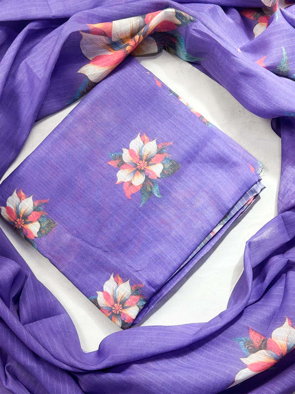 3Pcs Unstitched Digital Lawn Suit For Women WU271