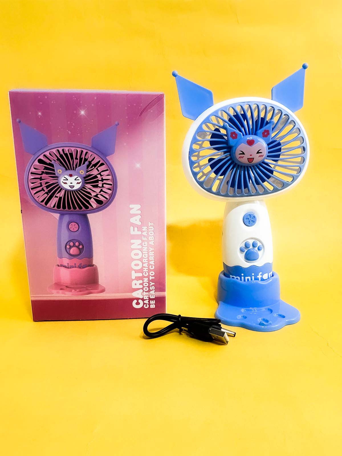 608 Blue Rechargeable Mini Portable Fan KTY198