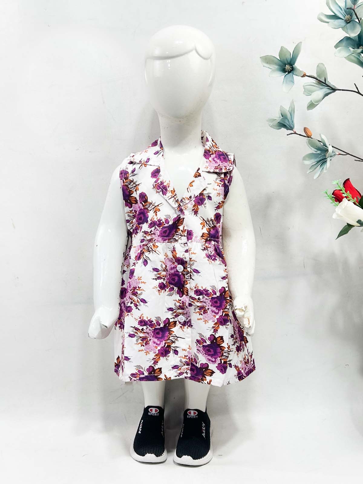 1Yr - 9Yrs Purple Frock For Girls NG GF45