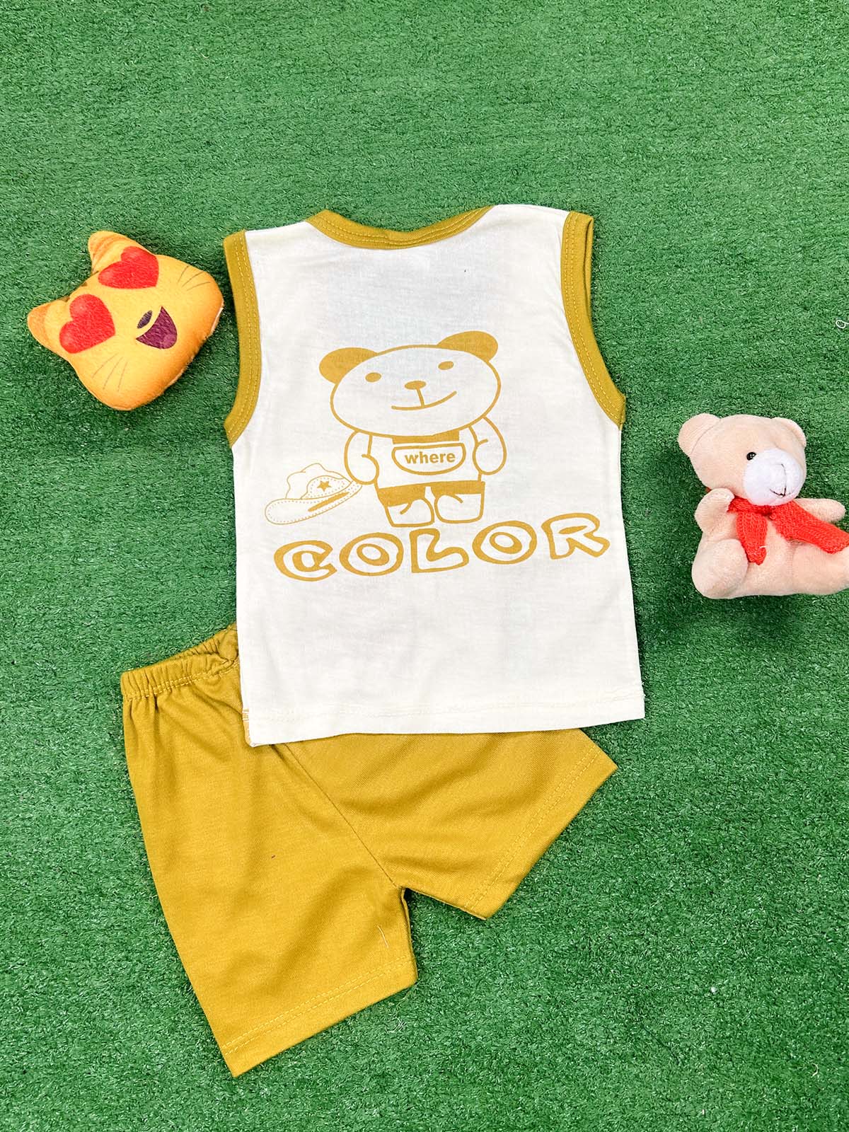 3Mth - 9Mth Bear Mustard Baba Suit For Newborn HG NBS749