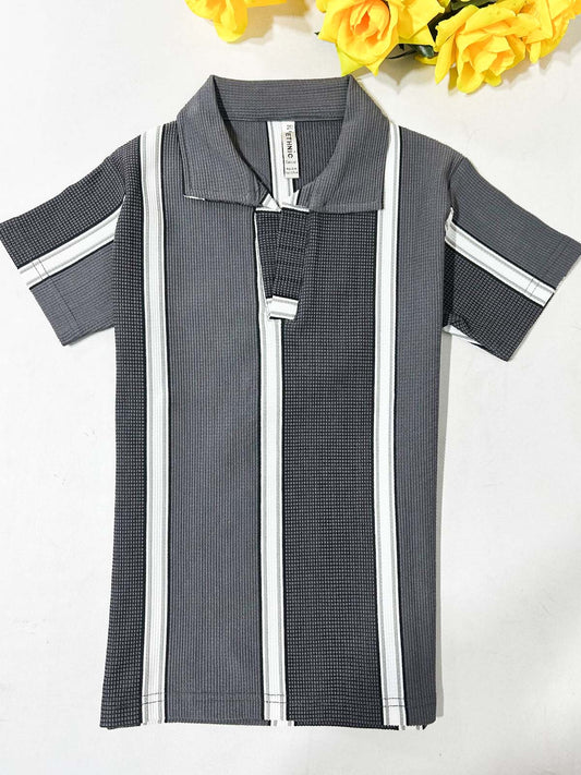 4Yrs - 10Yrs Grey Old Money T-Shirt For Boys BTS151