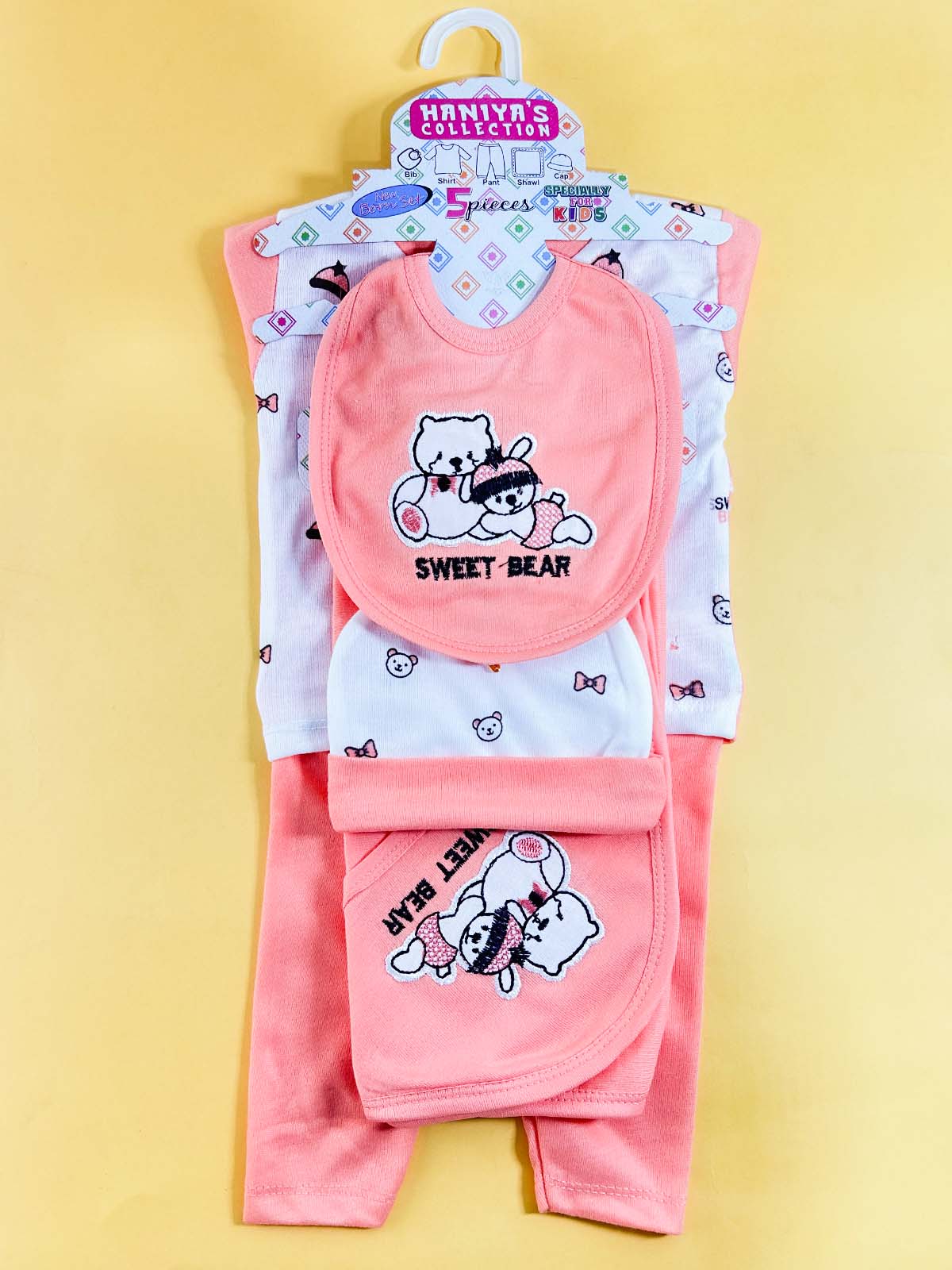 0Mth - 3Mth Pink 5Pcs Gift Set For Newborn HG NBGS311