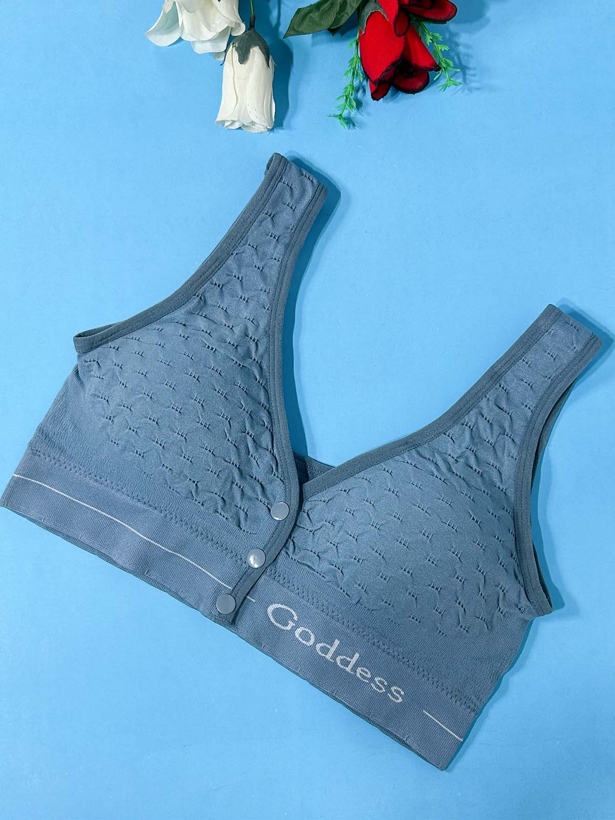 Seamless Blue Padded Bra For Women LB73