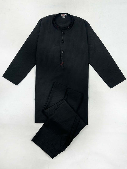 5Yrs - 14Yrs Charcoal Kameez Shalwar Suit For Boys AM BKS198