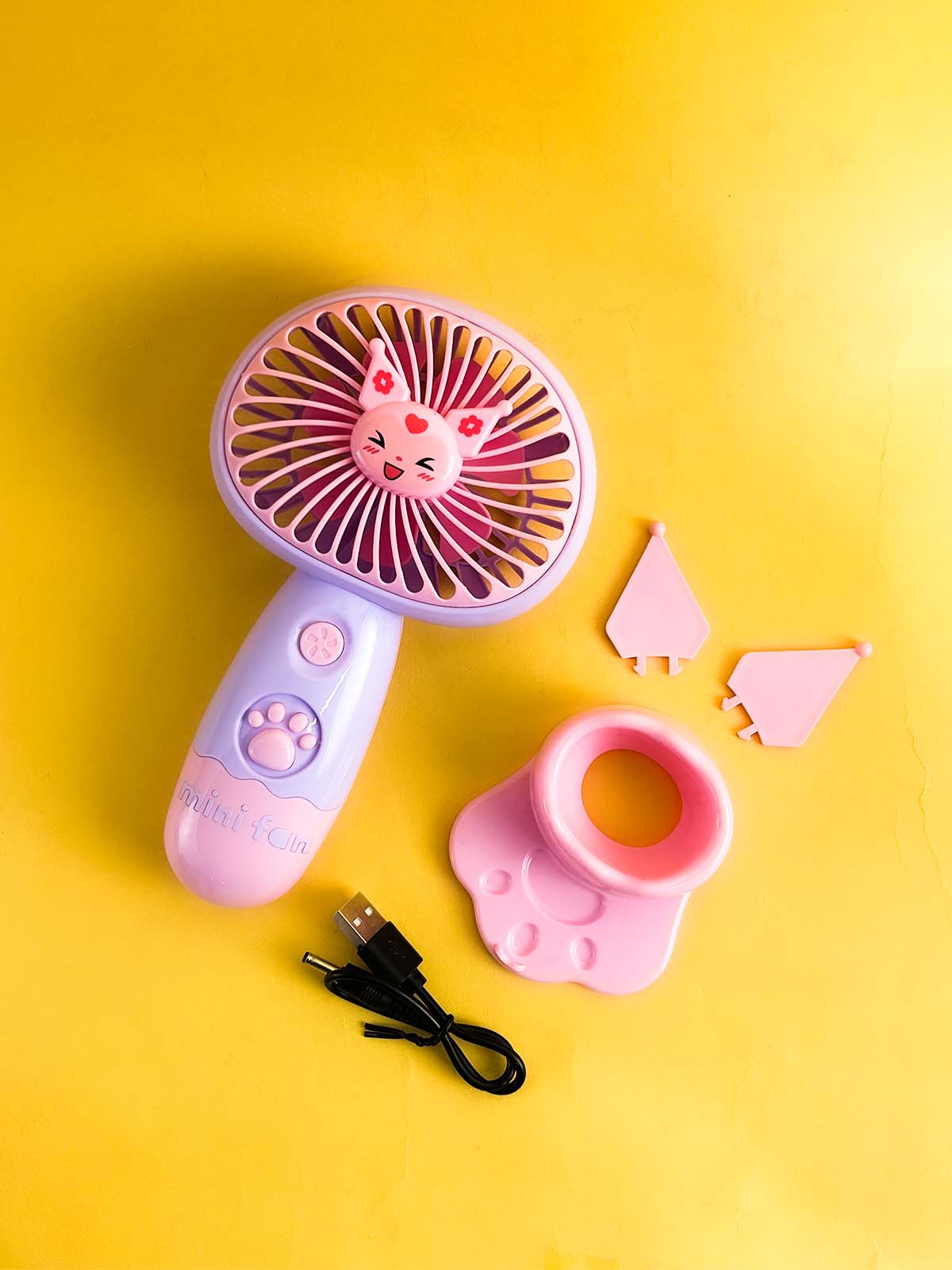 608 Pink Rechargeable Mini Portable Fan KTY199