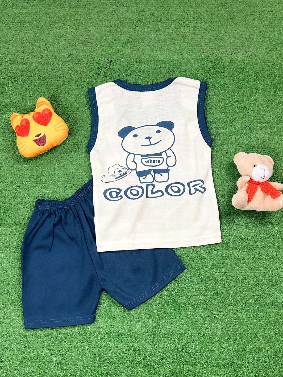 3Mth - 9Mth Bear Teal Baba Suit For Newborn HG NBS750