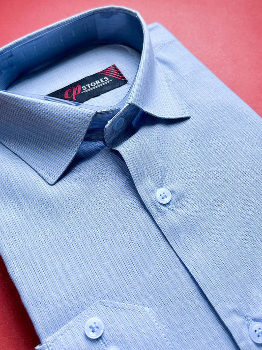 Blue Lines Formal Dress Shirt For Men MFS467
