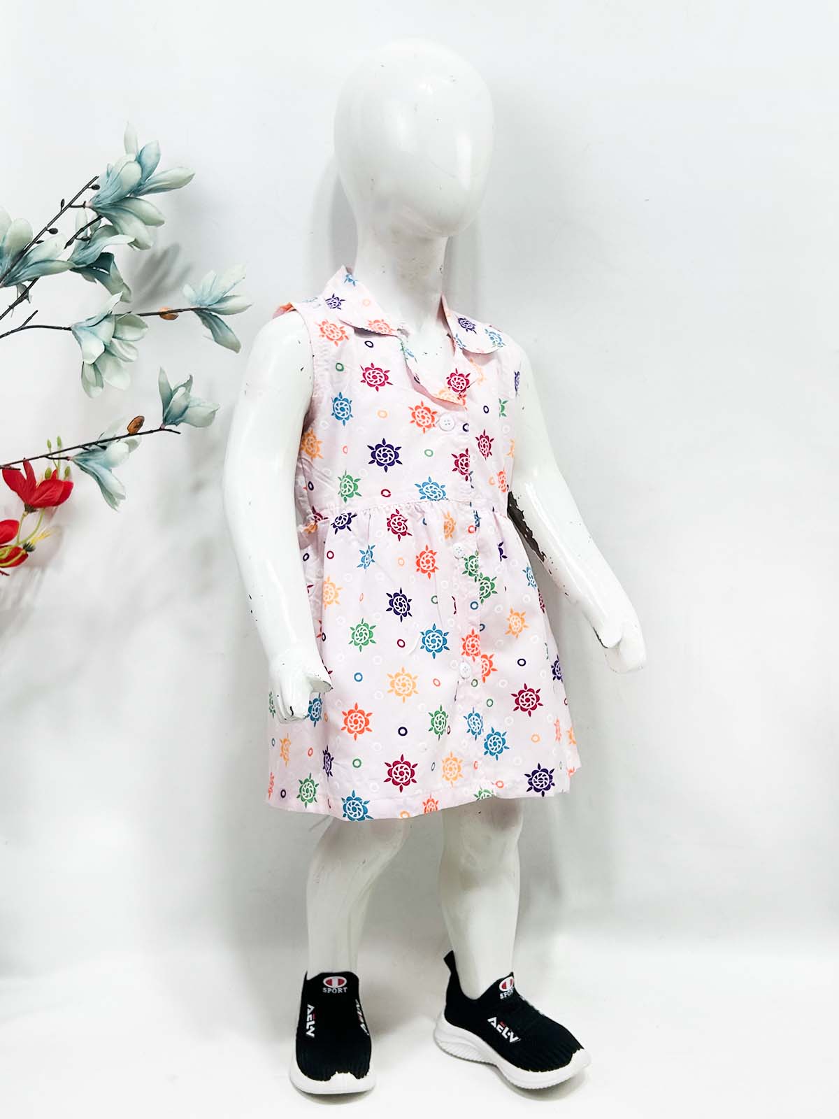1Yr - 9Yrs Pink Frock For Girls NG GF58