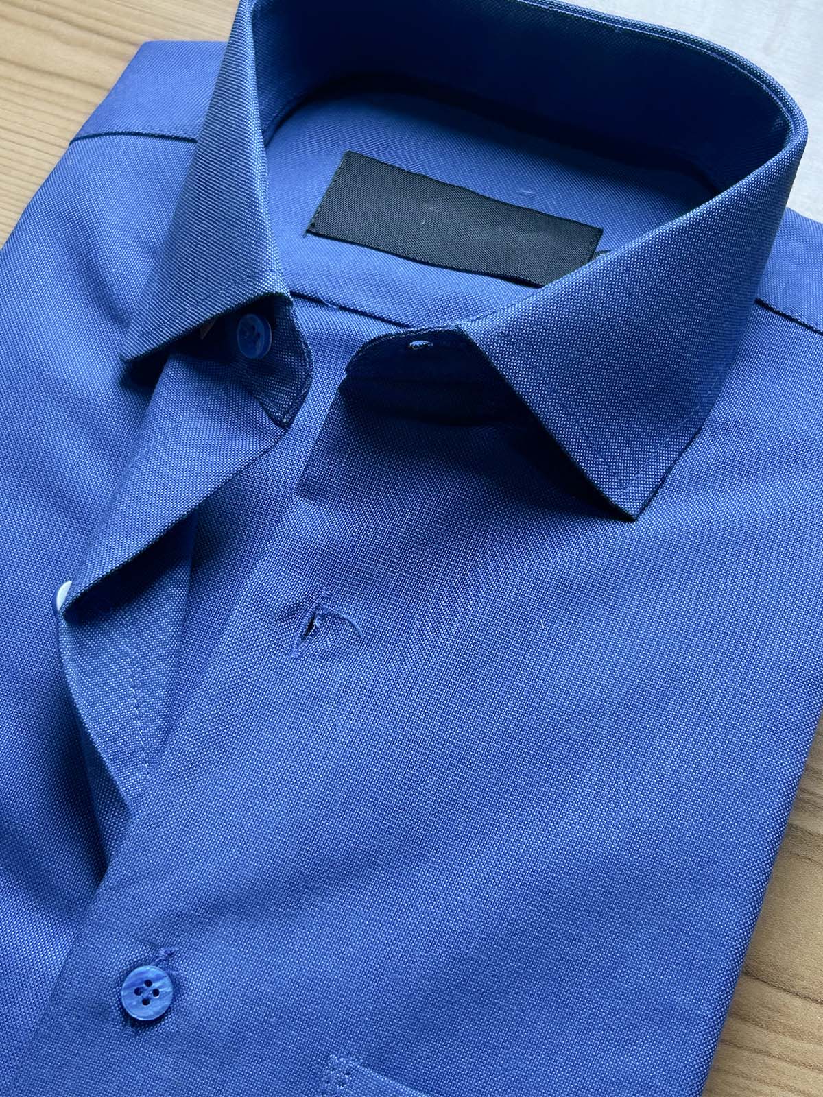 Royal Blue Premium Formal Dress Shirt For Men MFS492