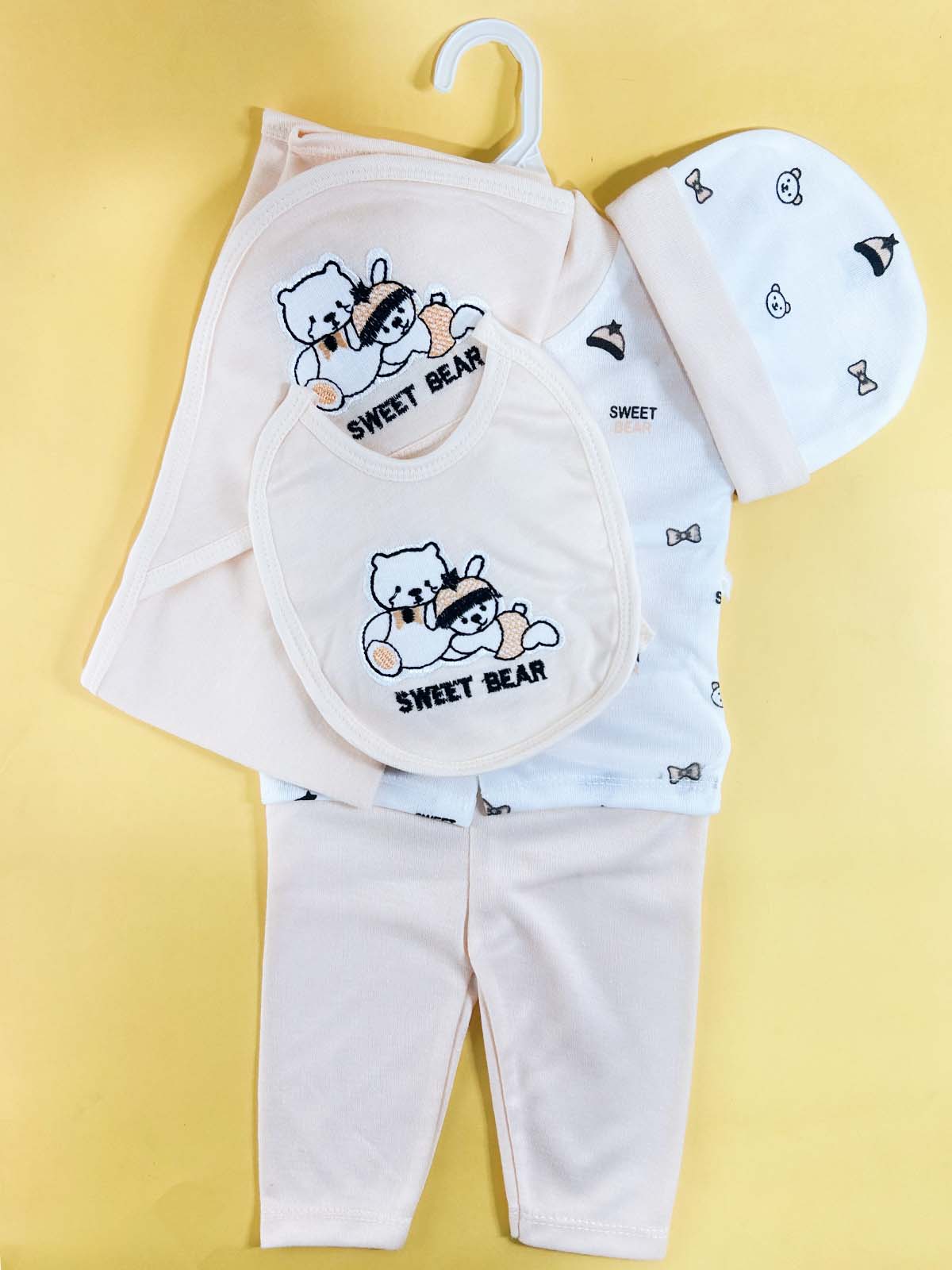 0Mth - 3Mth Beige 5Pcs Gift Set For Newborn HG NBGS312