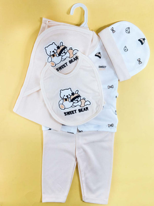 0Mth - 3Mth Beige 5Pcs Gift Set For Newborn HG NBGS312