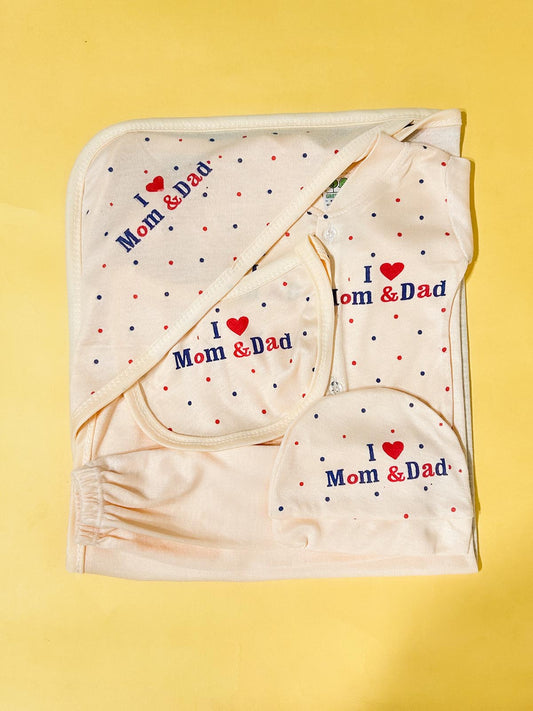 0Mth - 3Mth Peach 5Pcs Gift Set For Newborn HG NBGS329