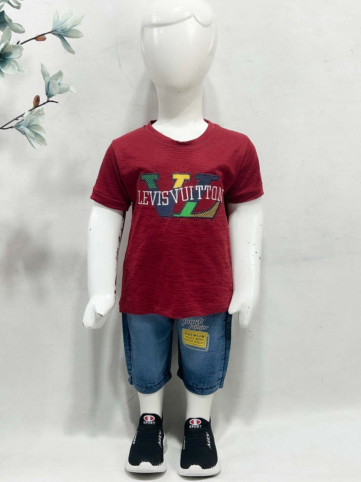 1Yr - 4Yrs VL Maroon Suit For Kids RZ BS733