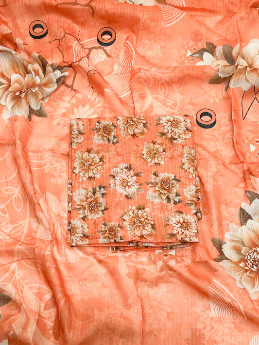 3Pcs Unstitched Digital Lawn Suit For Women WU210