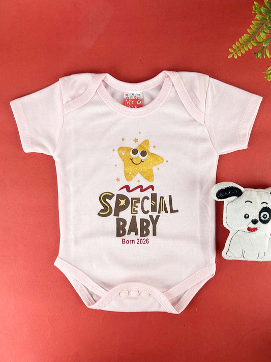 0Mth - 3Mth Baby Pink Romper For Newborn NBR151