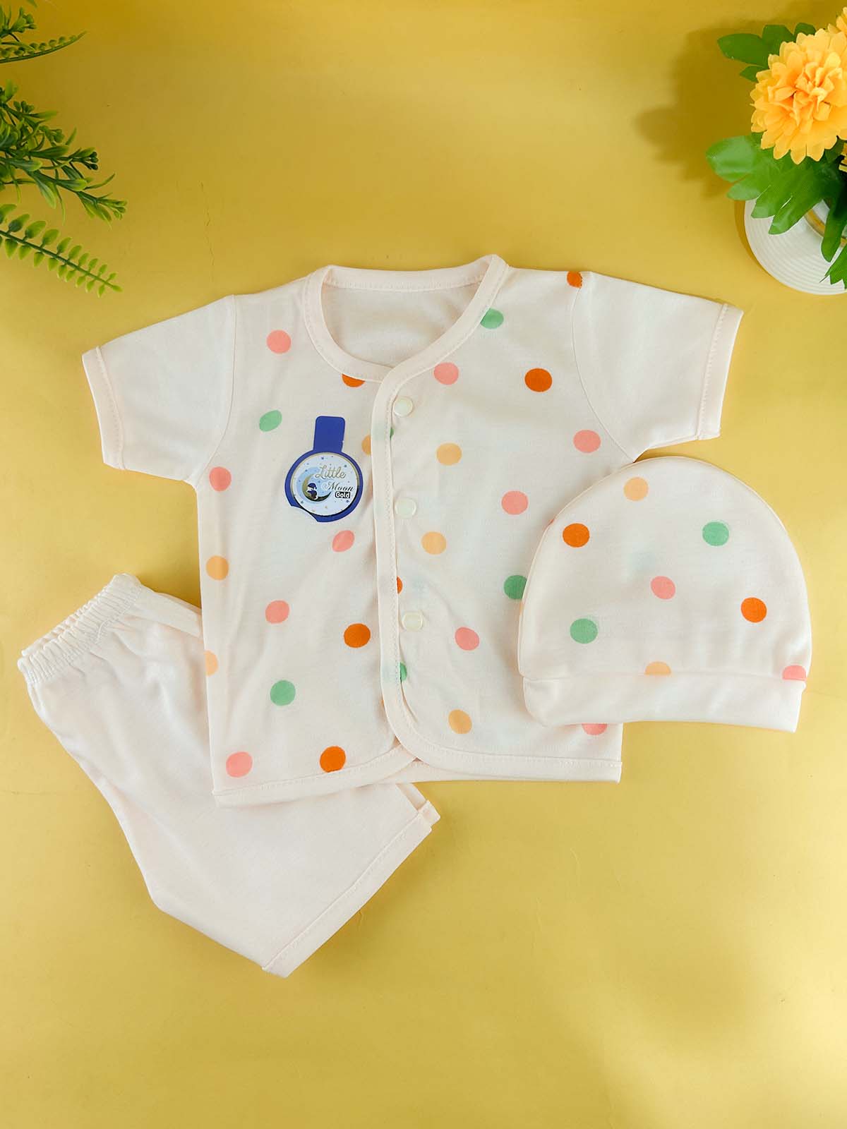 0Mth - 3Mth Pack of 3 Multicolor Suit For Newborns 04