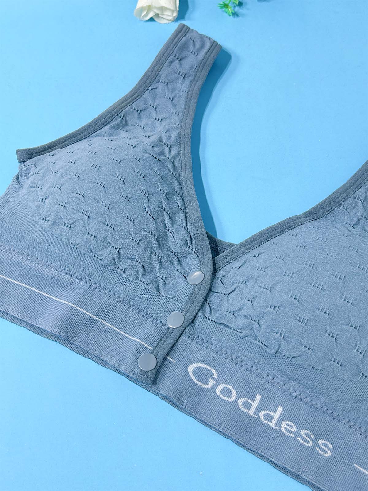 Seamless Blue Padded Bra For Women LB73