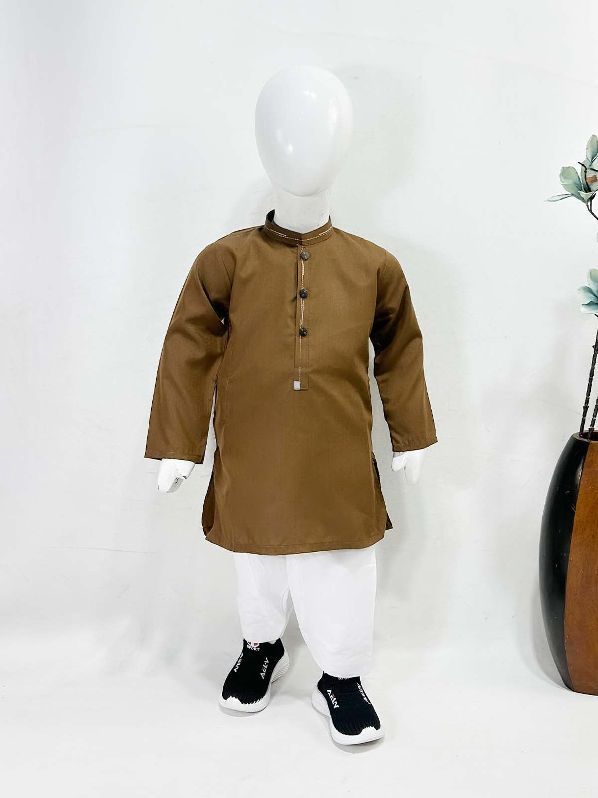 918 2Yrs - 16Yrs Bronze Kameez Shalwar Suit For Boys AM BKS182