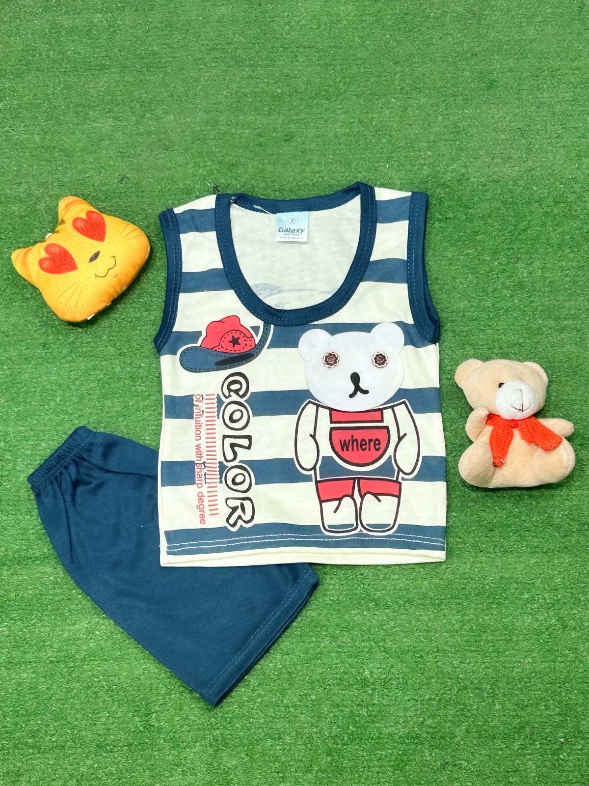 3Mth - 9Mth Bear Teal Baba Suit For Newborn HG NBS750